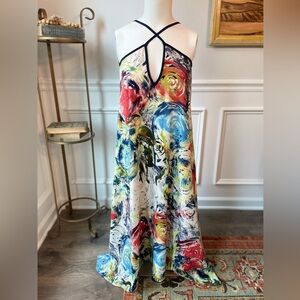 fab'rik Multicolor Abstract Maxi Dress